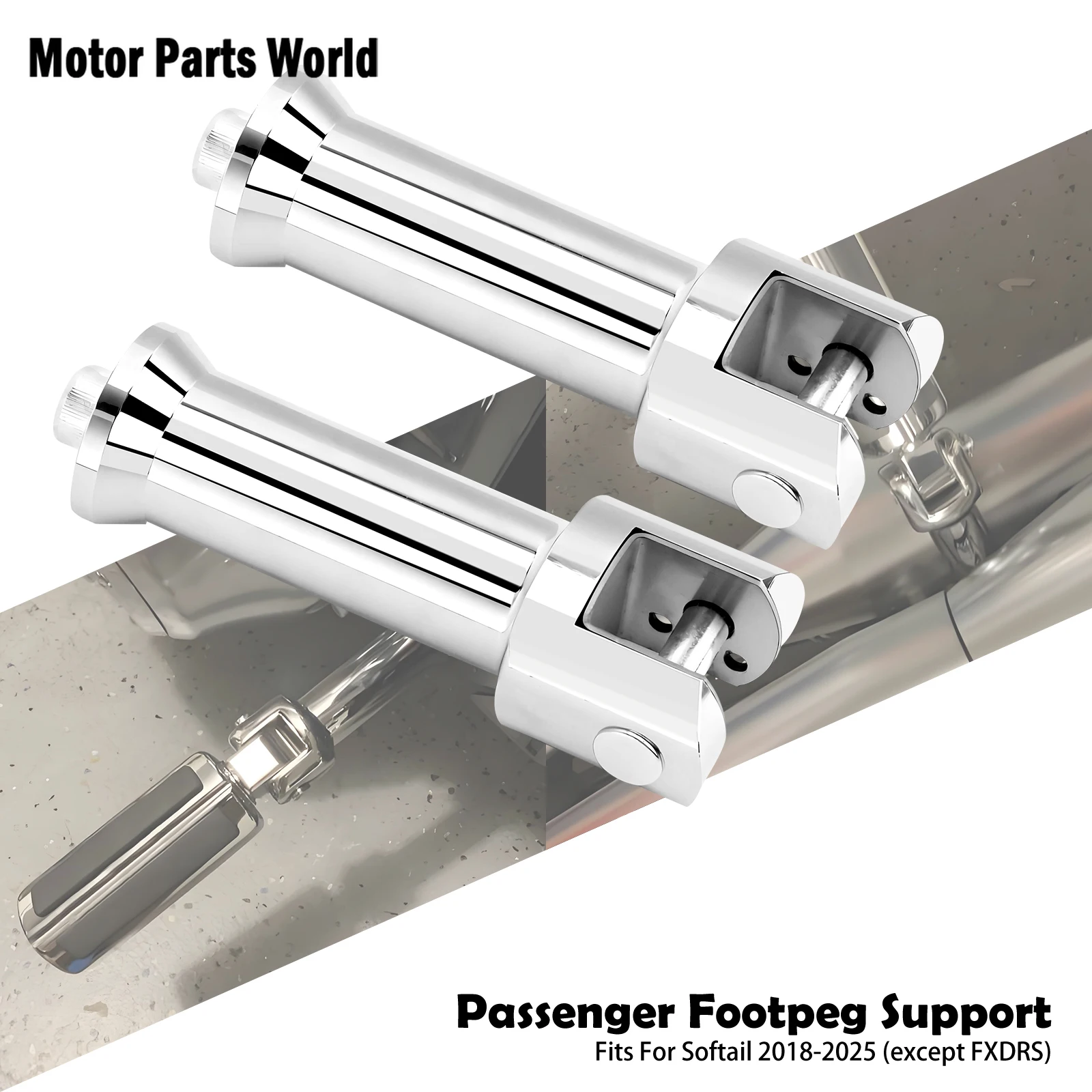 

Rear Passenger Foot Pegs Supports Mount Kit Clamp Footrest Pedal For Harley Softail Fat Boy 114 Street Bob Low Rider