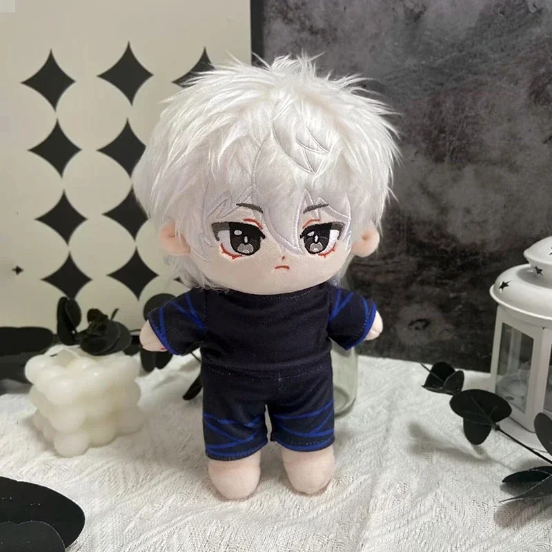 20cm Anime Blue L Seishiro Nagi Kawaii Cosplay Soft Plushies Doll With Clothes Set Cartoon Change Suit Plush Toys Figures Gift