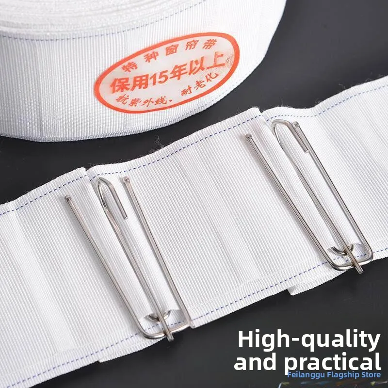 

Утолщенный холщовый ремень для штор с крючками, декоративные аксессуары для домашнего интерьера, тканевые элементы для штор, можно стирать в машине, современный простой стиль