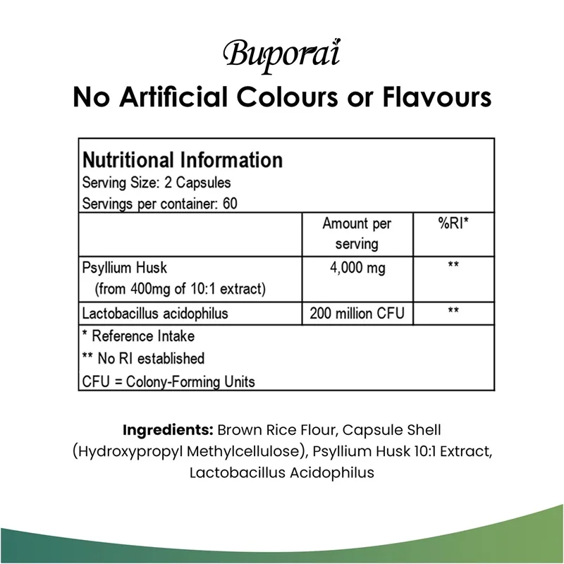 Psyllium Husk 4000mg - Colon Cleanse,  Reduce Bloating, Supports Intestinal and Digestive Health, Immune Health, Non-GMO