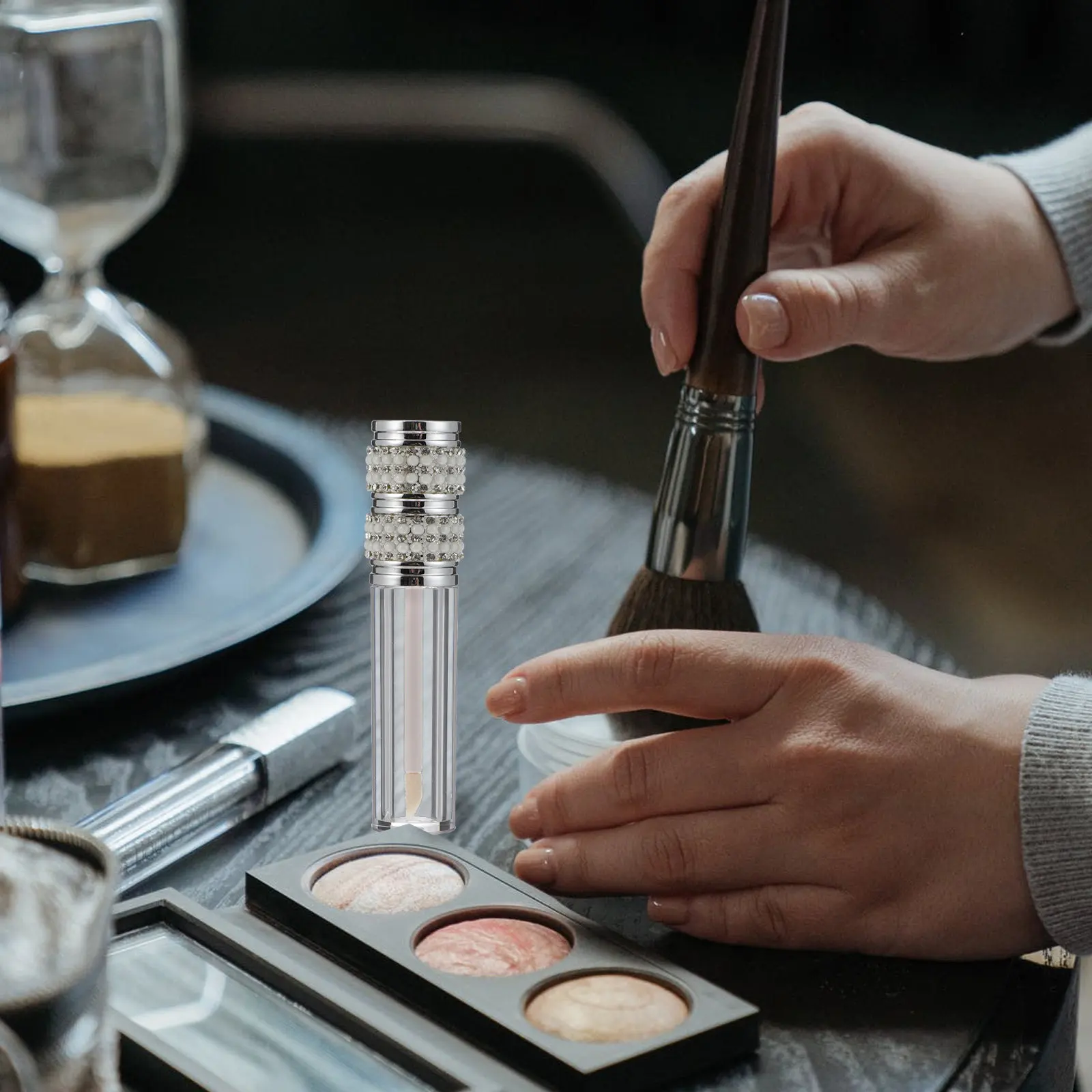 6Pcs 5Ml DIY 립글로스 병 세트 메이크업 아티스트를 위한 빈 플라스틱 립밤 튜브 휴대용 컴팩트 디자인