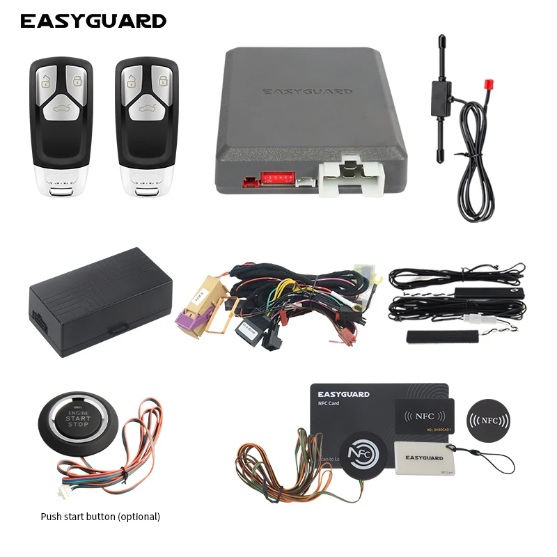 

EASYGUARD CAN BUS Semi Plug& Play PKE Remote starter Fit For Insert key start Audi Q2 Q3 Q5 Q7 w Remote Engine Start Push Button