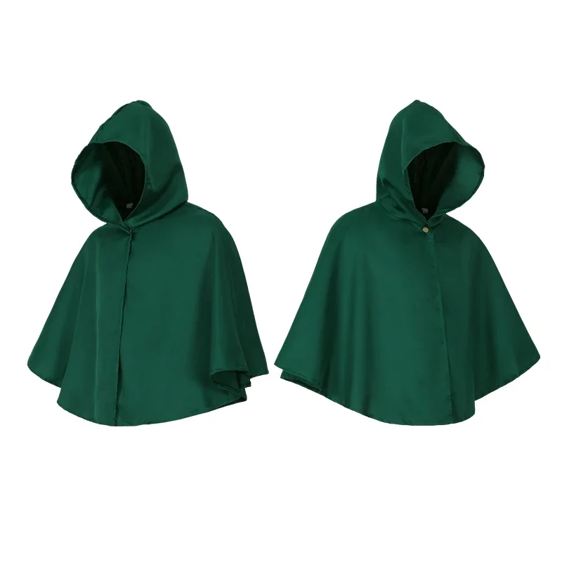 أنيمي هجوم عباءة Shingeki لا كيوجين الكشافة الفيلق تأثيري حلي الأخضر كيب فانتازيا هالوين الأنثوية