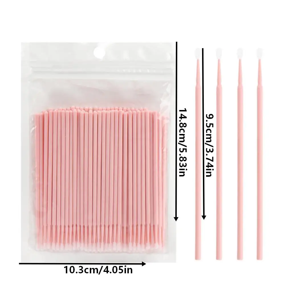 100PCS Microbrush Eyelash Extension Brush Lash Glue Cleaning Makeup Brushes Eyelash Extension Supplies Accessories Micro Brushes