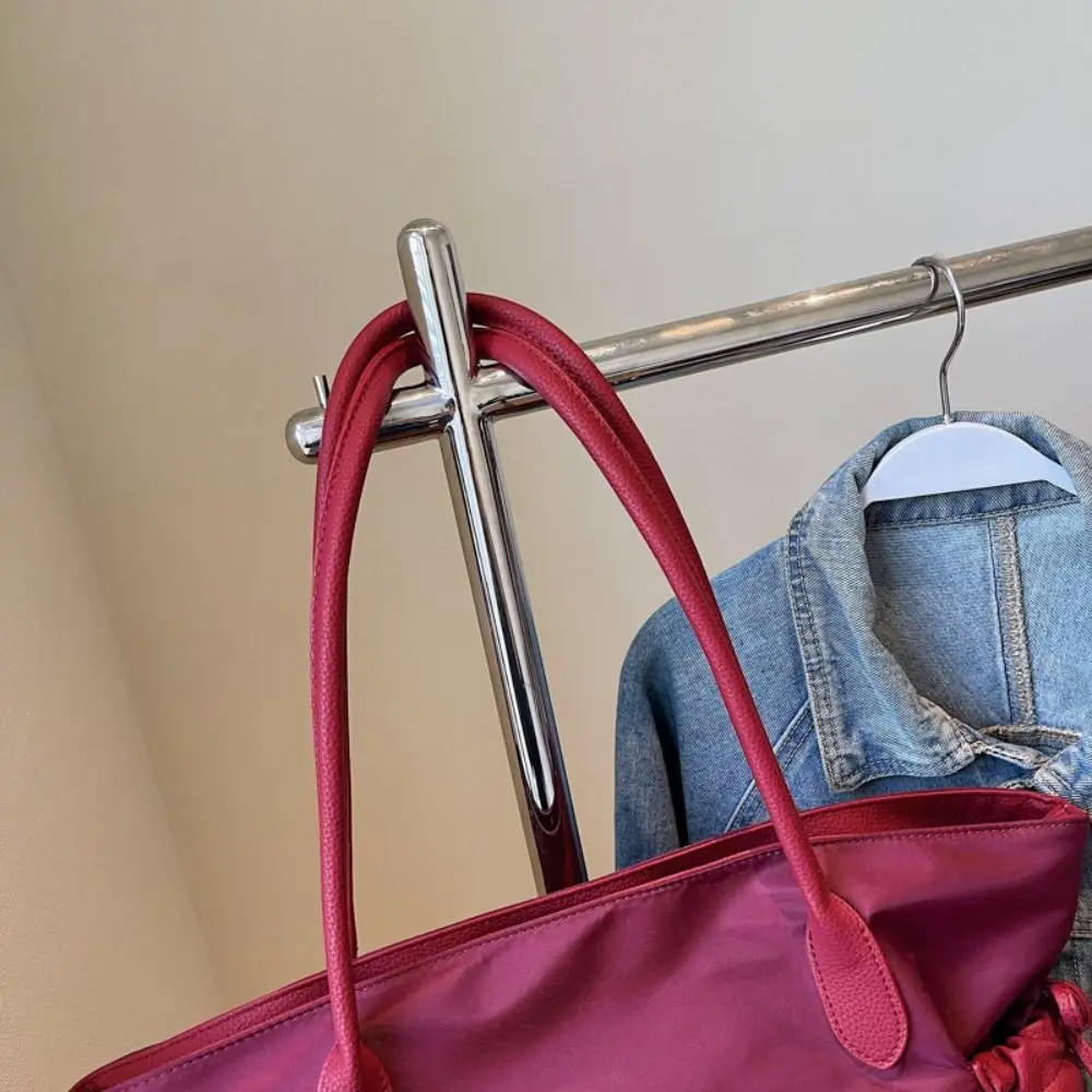 

Портативная повседневная нейлоновая сумка через плечо на молнии, легкая нейлоновая сумка-тоут, вместительная сумка в корейском стиле для отпуска