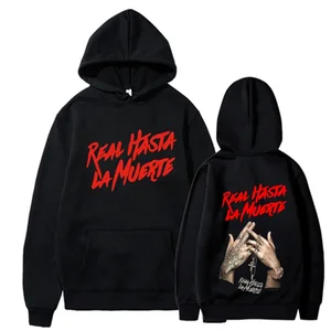 الرجال مقنعين بلوفر بلوزة أناقة الشارع مغني الراب معاطف حقيقي AA الخريف قمم الرجال أعلى 8 بيع من النوع الثقب ثقب الإبهام - No1