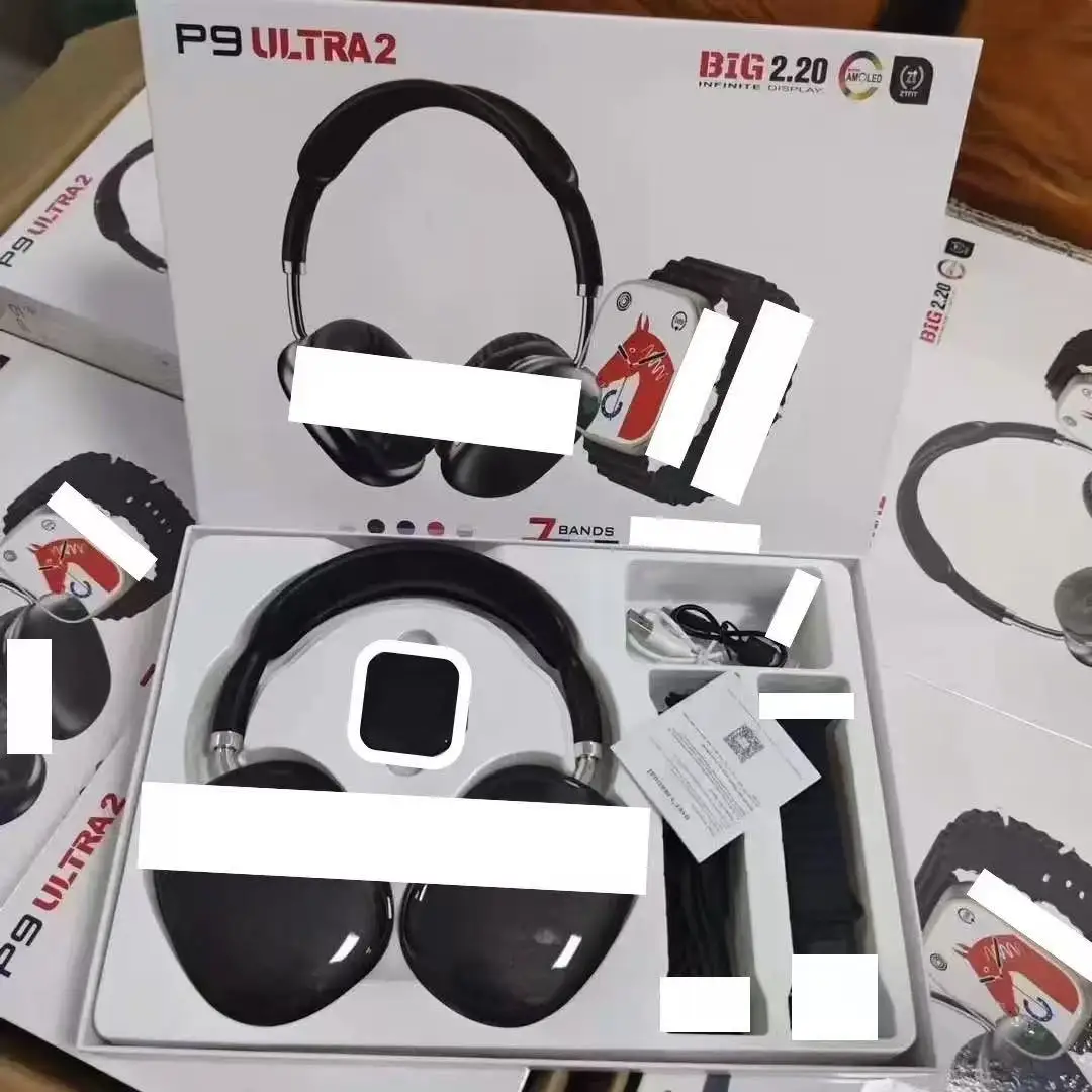 

P9ULTRA2/P9Series9 smartwatch Bluetooth call message reminder neckband headphone watch case