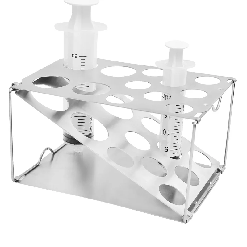 20ml 50ml stojaki na strzykawki wielokrotnego użytku stojaki na strzykawki ze stali do sterylizacji w autoklawie do trzymania strzykawek z zebranego tłuszczu przed wstrzyknięciem