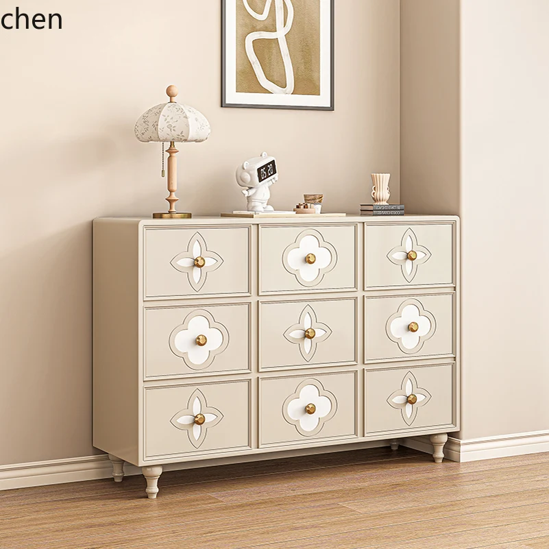 

LXC Bedroom Bedside Solid Wood Bucket Cabinet Locker Living Room Wall Locker Wucket Cabinet Large Capacity Storage