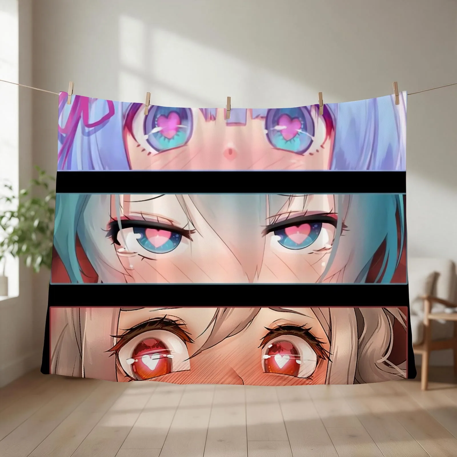 Lewd Eyes Bundle Throw Blanket couch cozy soft plush fuzzy picnic outdoor blanket
