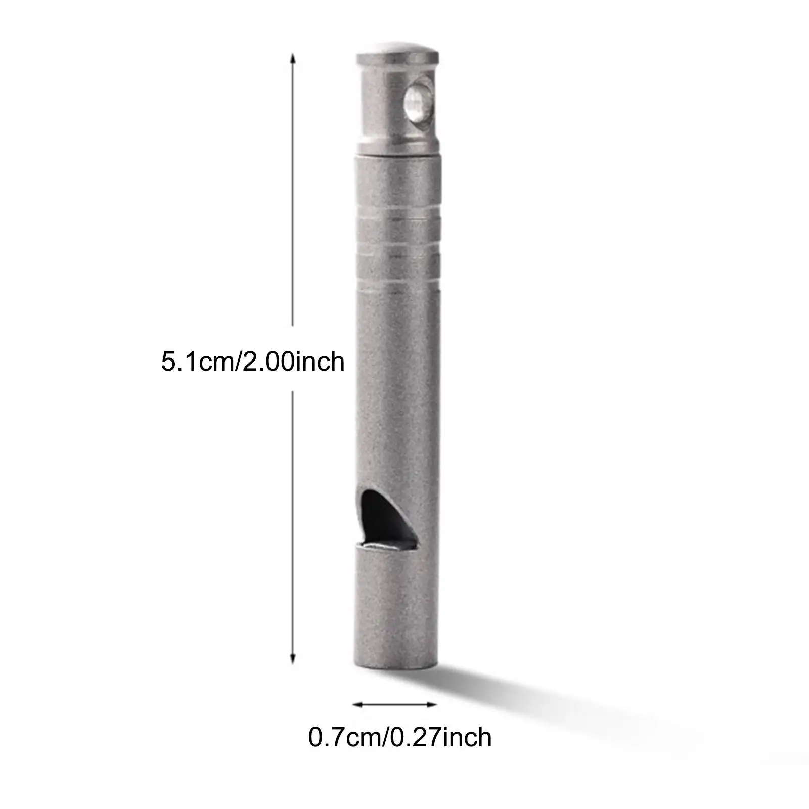 Silbato de emergencia de titanio Silbato pequeño para emergencias de senderismo en barco