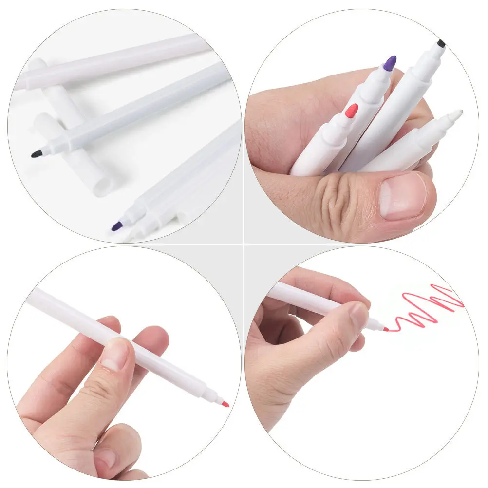 4 قطعة قلم تحديد الجلد برأس واحد أداة فنان الوشم ذات طرف رفيع للوضع الدقيق في علاجات التجميل أقلام تحديد الجلد