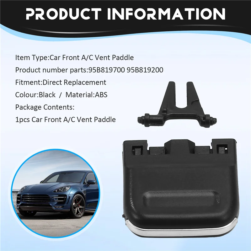 L37A-автомобильная передняя вентиляционная решетка кондиционера, регулировочная лопатка 95B819700 для Porsche Macan 2014-2017, комплект для ремонта зажима розетки