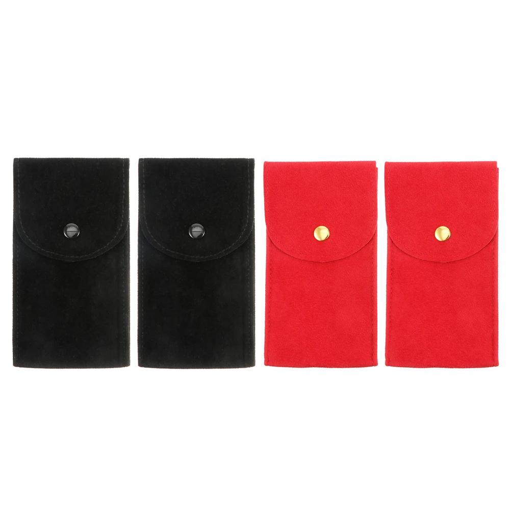 4pcs 플란넬 파우치 여행용 보관 케이스 내구성 내마모성 야외 휴대용 주최자 가방 시계 홀더 쥬얼리