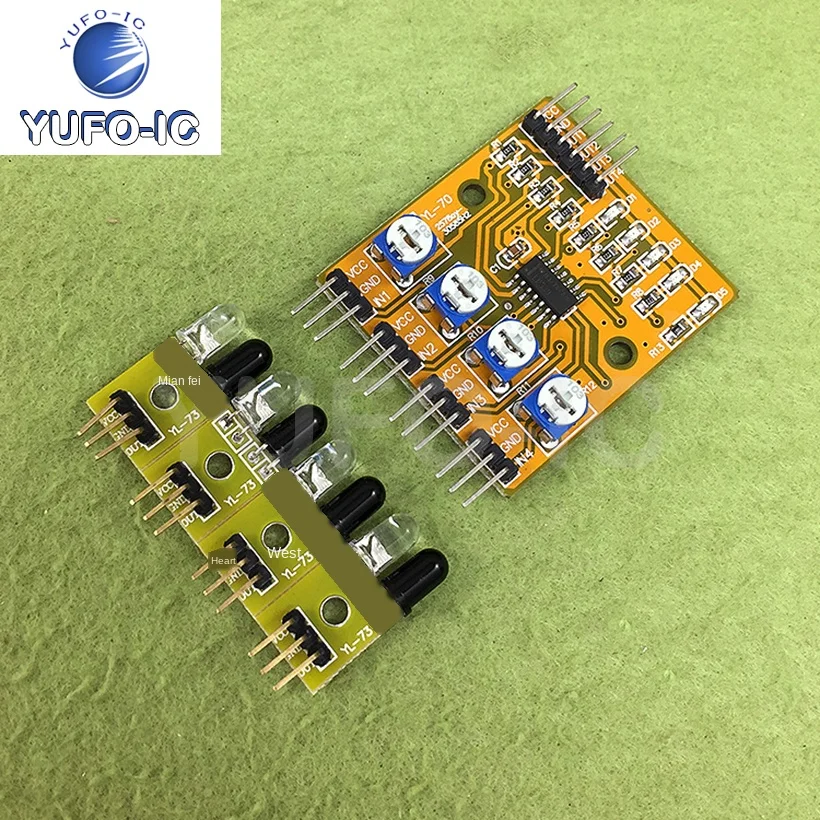 Free Ship 1PCS 4-Way Infrared Tracking/Tracking Module/Inspection Module/Obstacle Avoidance Car Robot Sensor Electronics