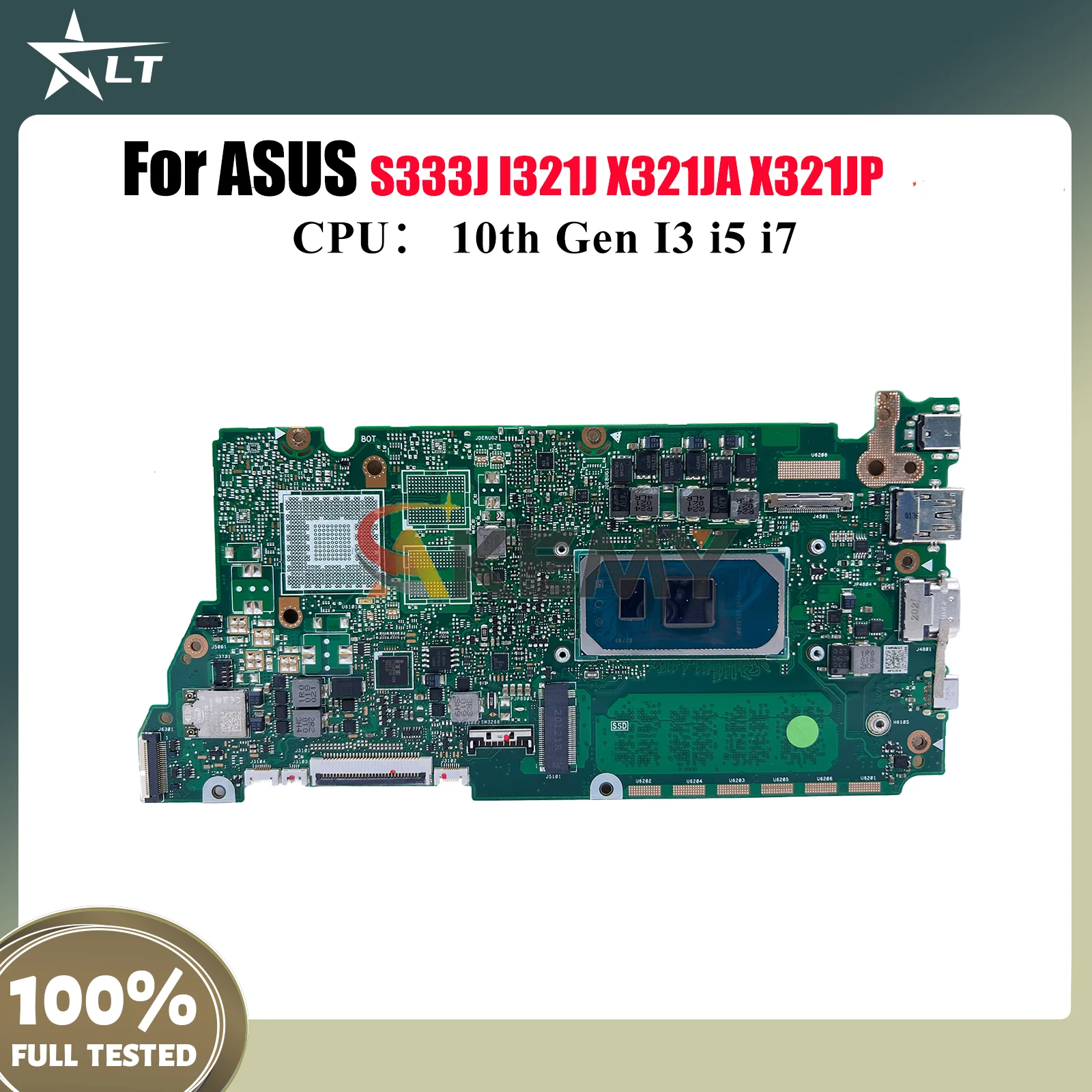 

X321JA Материнская плата для ноутбука ASUS VivoBook I321J X321JP X321JA S333J X321JQ X321J Материнская плата с 10-го поколения I3 i5 i7 tests OK stk