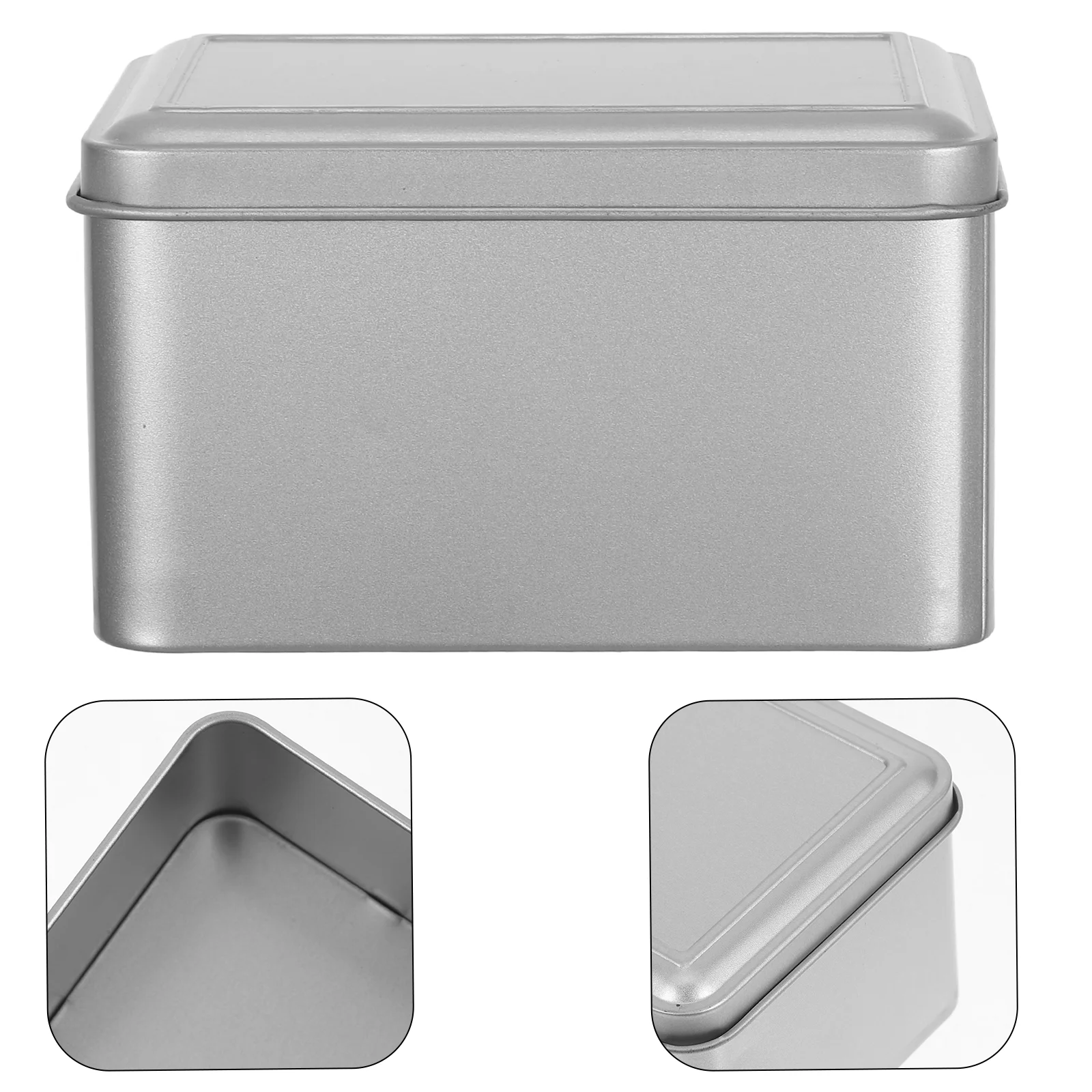 4 Pcs Candy Box Refillable Containers Food with Lids Tea Cans Tin Tinplate Gift Boxes Storage Loose Leaf Tins Rectangle