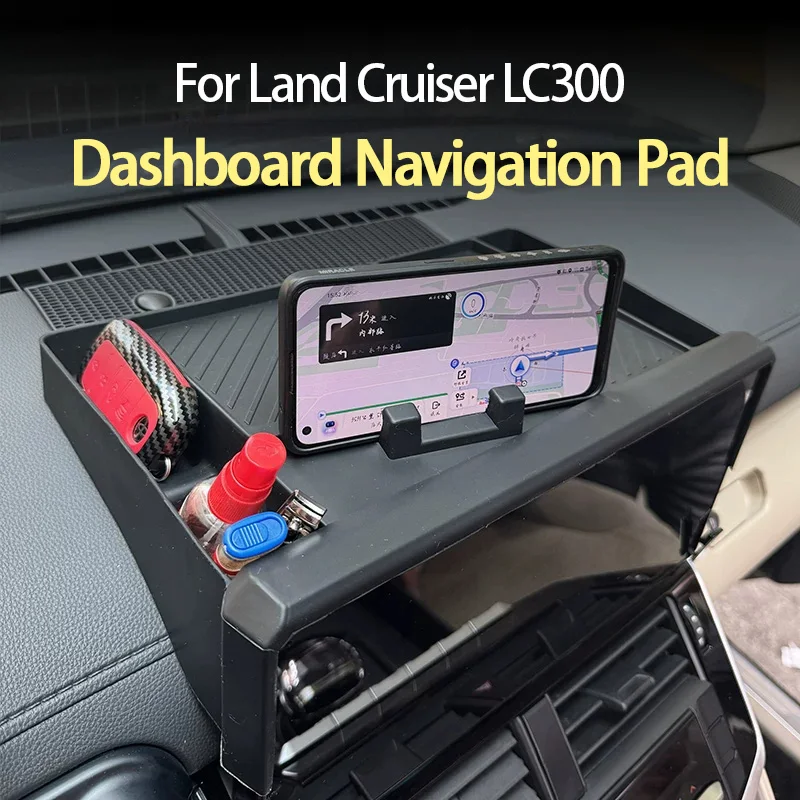 Dashboard Navigation Pad & Center Console Phone Mount Upgrade for Toyota Land Cruiser LC300 2022-2026 No-Drill Fit
