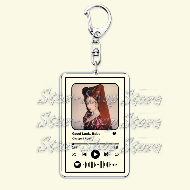 Music Keychains for Women Bag Accessories Good Luck Babe Pink Pony Club Songs Playlist Keying Jewelry Fans Gifts