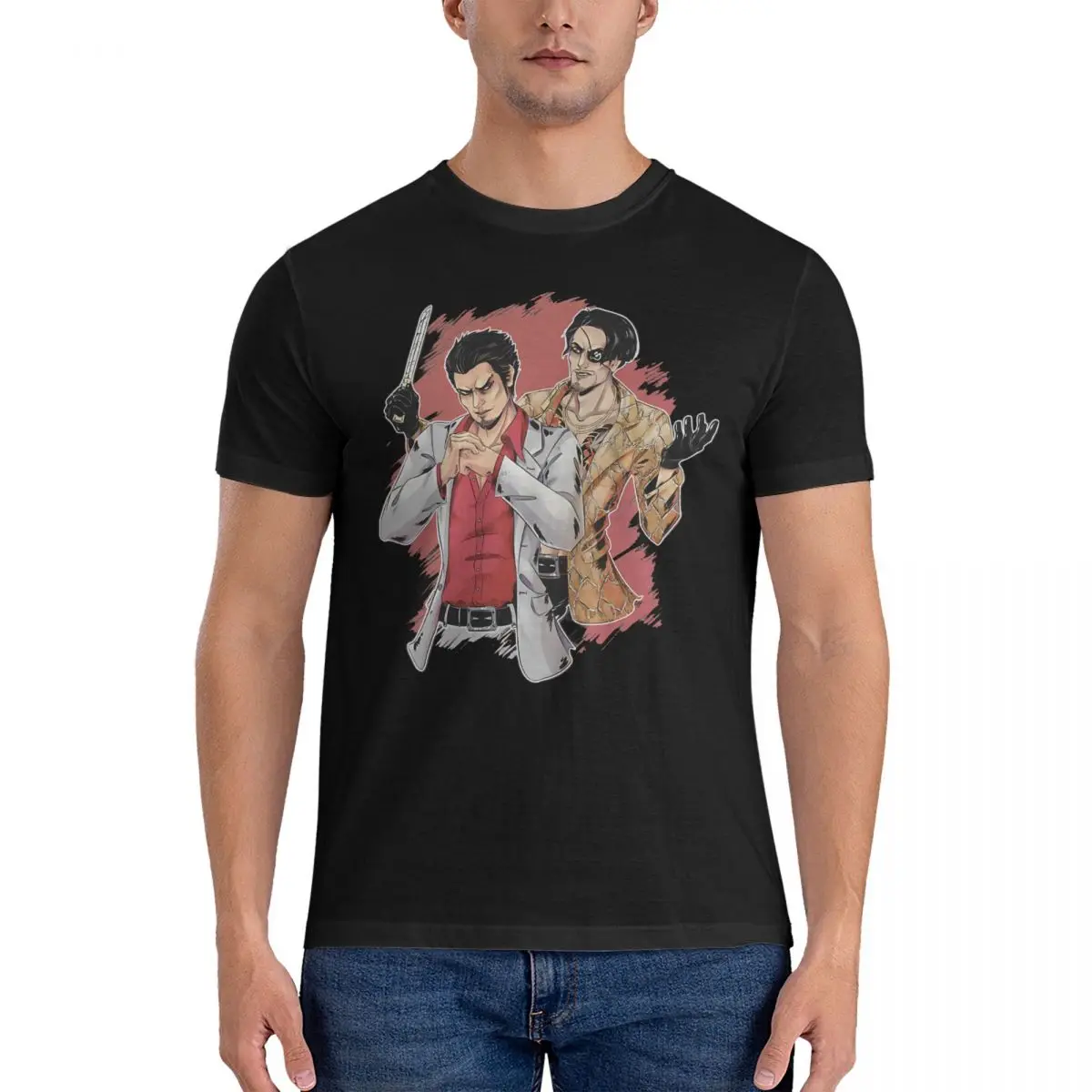 Majima Everywhere Men T Shirt Yakuza Funny Tee Shirt Short Sleeve Crewneck T-Shirts Cotton Gift Idea Tops