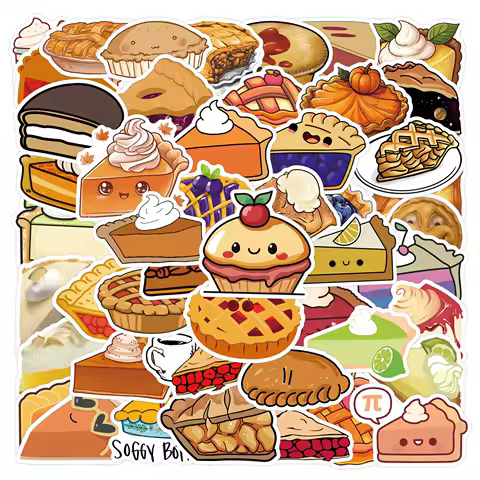 55PCS Cartoon Pie Funny Graffiti Phone Back Decoration DIY Stickers Car Luggage Scooter Stickers