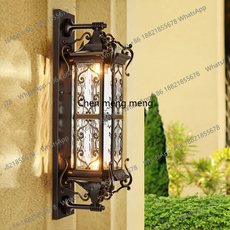 European outdoor waterproof garden light garden gate super bright outdoor balcony exterior wall light