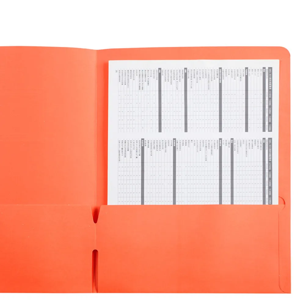 

6Pcs Premium Paper File Folder A4 Size with 2 Pockets Colorful Document Organizer for Office School Recipes Receipts Study