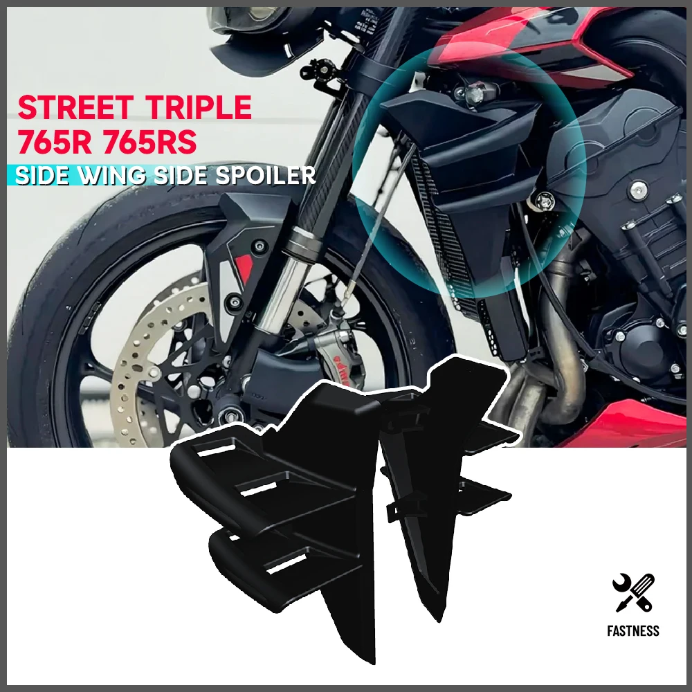 

Motorcycle Shock Absorption Fixed Winglet Decorative spoiler Fixed wings For Triumph Street Triple 765 R / RS 2023 2024 2025