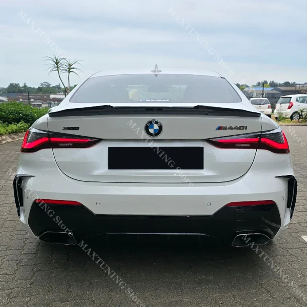 For BMW 4 Series G22 G82 420d 420i 430i 430d M440i M440d M4 2021-2024 PSM Style Rear Trunk Lid Spoiler Lip Tail Wing Bodykits