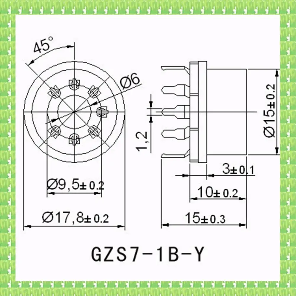 7Pin Plastic Vacuum Tube Socket Valve Base For B&W 6J1 6Z4 6X4 12AE6 6AT6 6BK6 12AV6 6AQ6 6J5 Hifi Audio AMP 20Pcs White