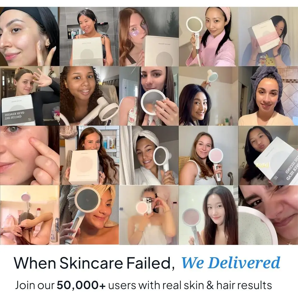 Korean Beauty Essential: filtro doccia ad alta purezza per mani e acqua dura, rimuove cloro al 99,9%, grado SPA, rosa fiore