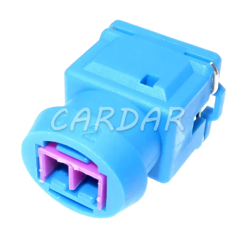 1 Set 2 Pin Automotive Wire Harness Unsealed Plug with Terminal 3.5 Series AC Assembly Car Female Wiring Blue Socket