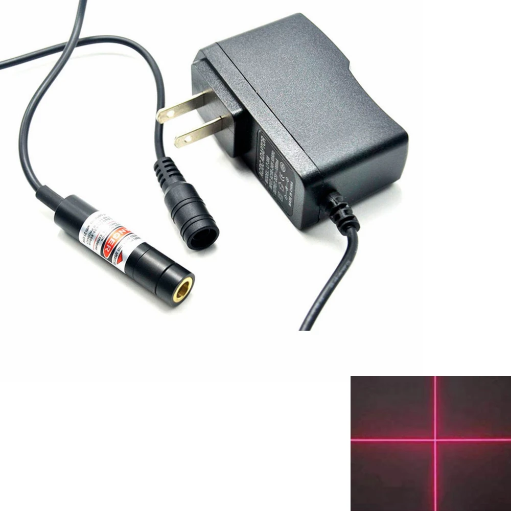 Adjustable Cross Red Lighting 648nm 650nm 80mw Laser Diode Module 5/10/20/50mW 5V Power Button Positioning12*55mm