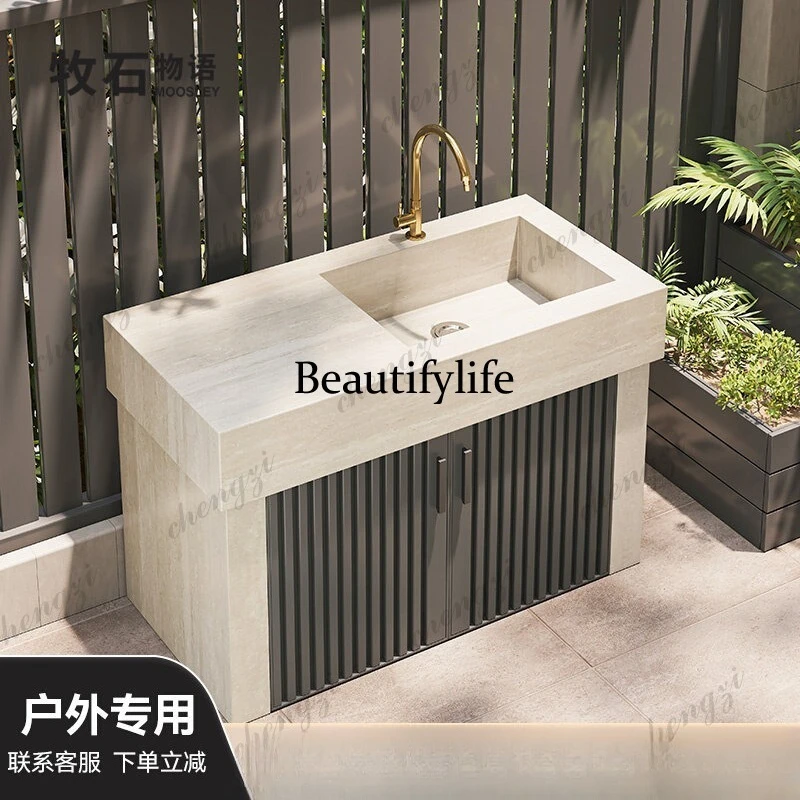 Outdoor courtyard wash basin basin integrated outdoor laundry pool garden console balcony sink