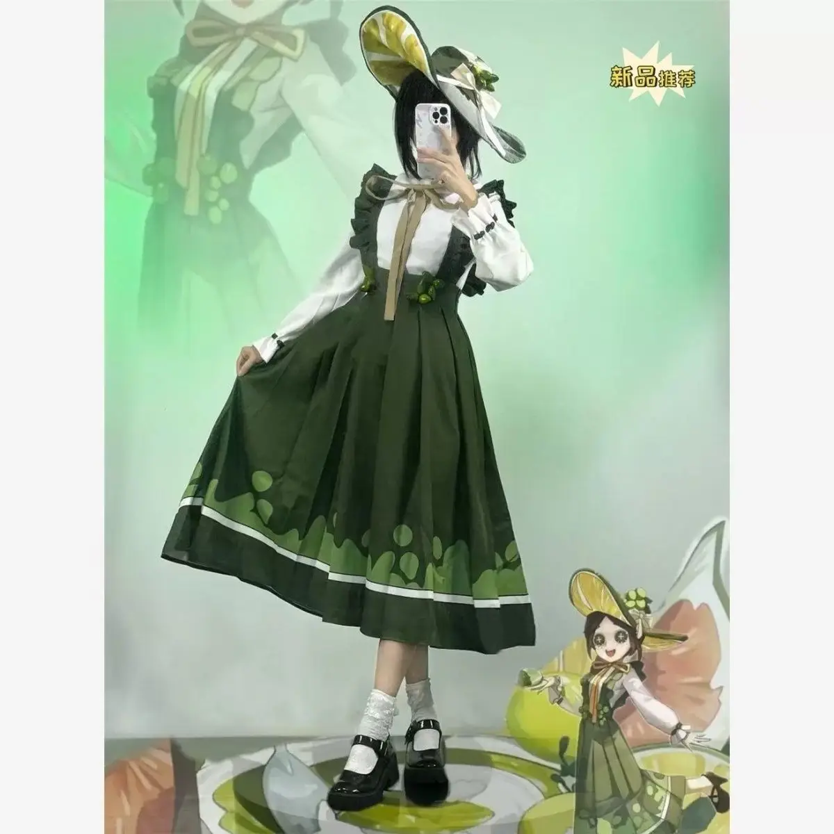 

Coalfell Coswear Gardener Afternoon Tea Lolita Strap Skirt Set Cafe Handle Gardener Cosplay Costume