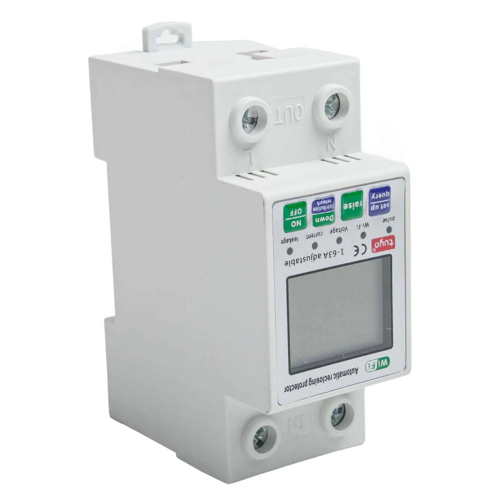 AC80-300V Breaker Rated Current 1-63A Current Breaker Digital LCD Display Easy Installation Mobilephone APP Control