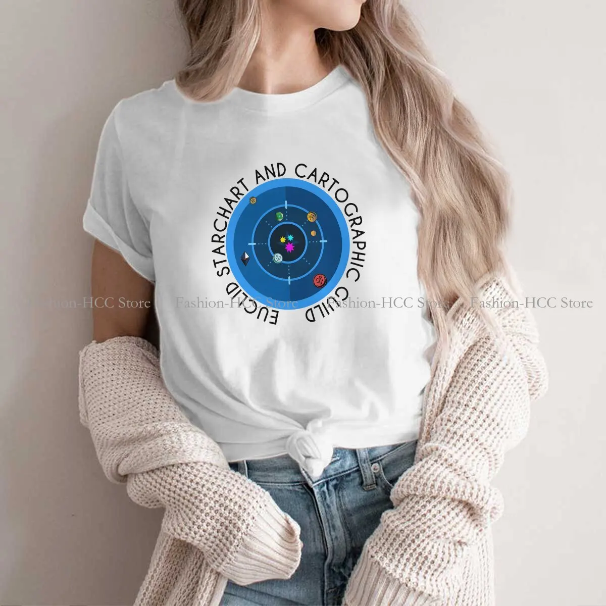 No Man's Sky Polyester TShirt for Women Euclid Humor Summer Sweatshirts T Shirt Novelty Trendy