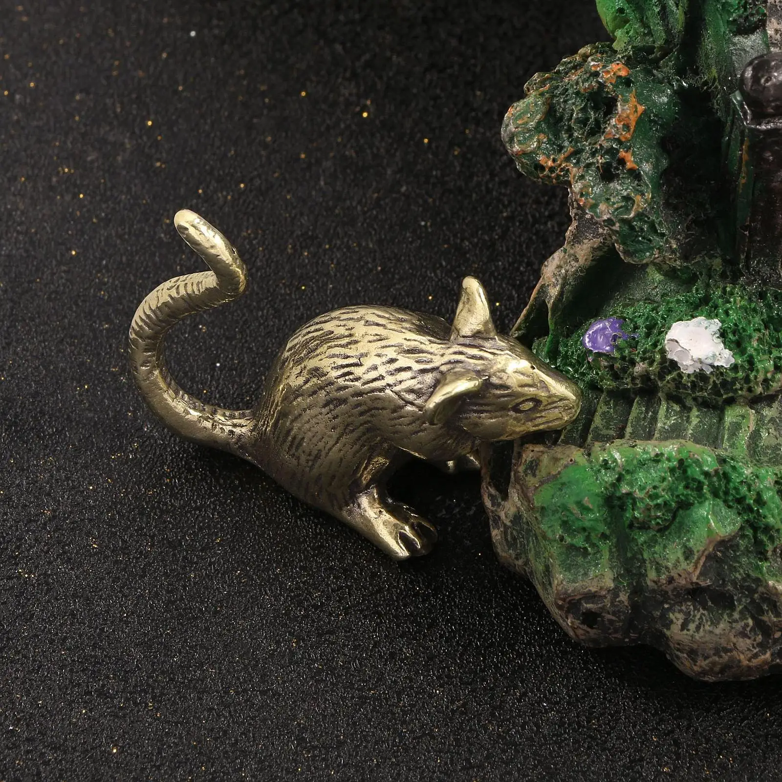 

Brass Rat Ornament Crafts Home Ornament Tea Pet for Cafe Tea Room Apartment