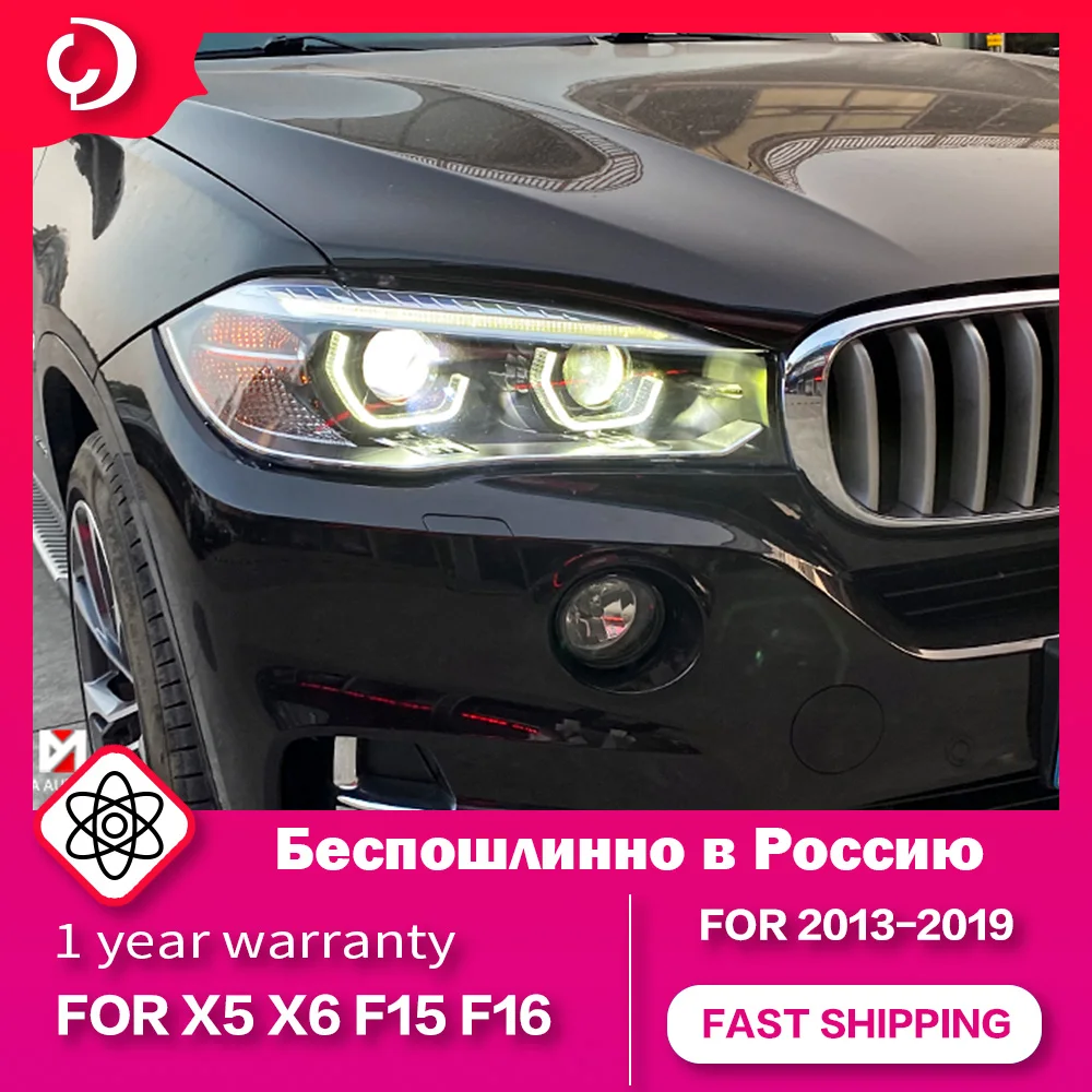 Фары для X5 F15 2013-2019 X6 F16 Foco, светодиодные фары DRL, ходовой сигнал поворота, светодиодный проектор, бифокальные линзы, аксессуары