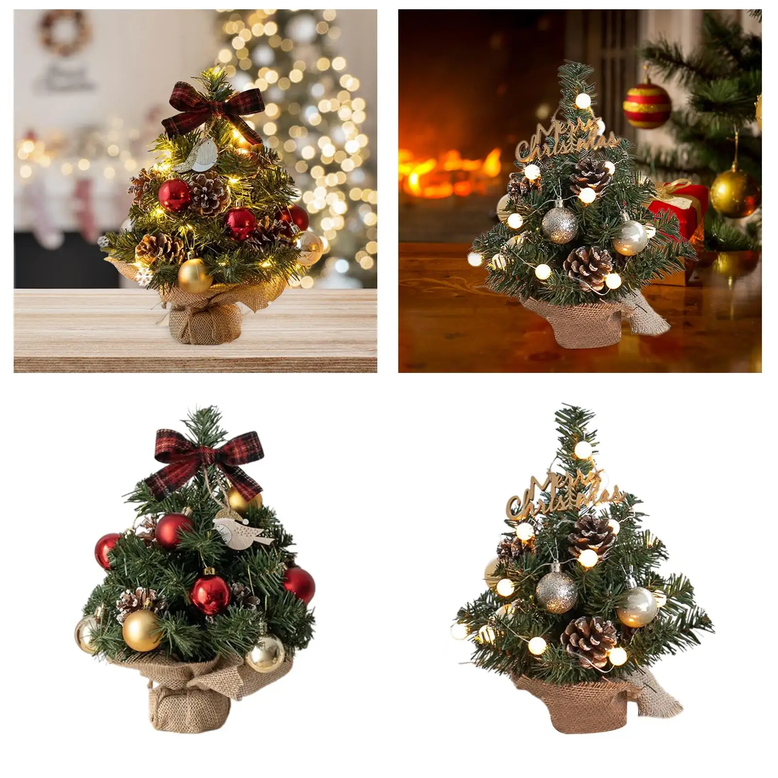 Christmas Artificial Tree Xmas Artificial Tree for Winter Tabletop Office