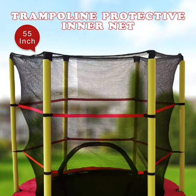 55 Inch Trampoline Enclosure Net Children Safe Protective Trampoline Replacement Accessories Jumping Bed Inner Safe Net