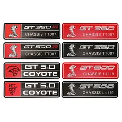 Alloy GT350 GT500 Logo Car Body Emblem Rear Trunk Badge Sticker for Ford Shelby Fiesta Focus Mondeo Kuga Ranger Mustang Everest
