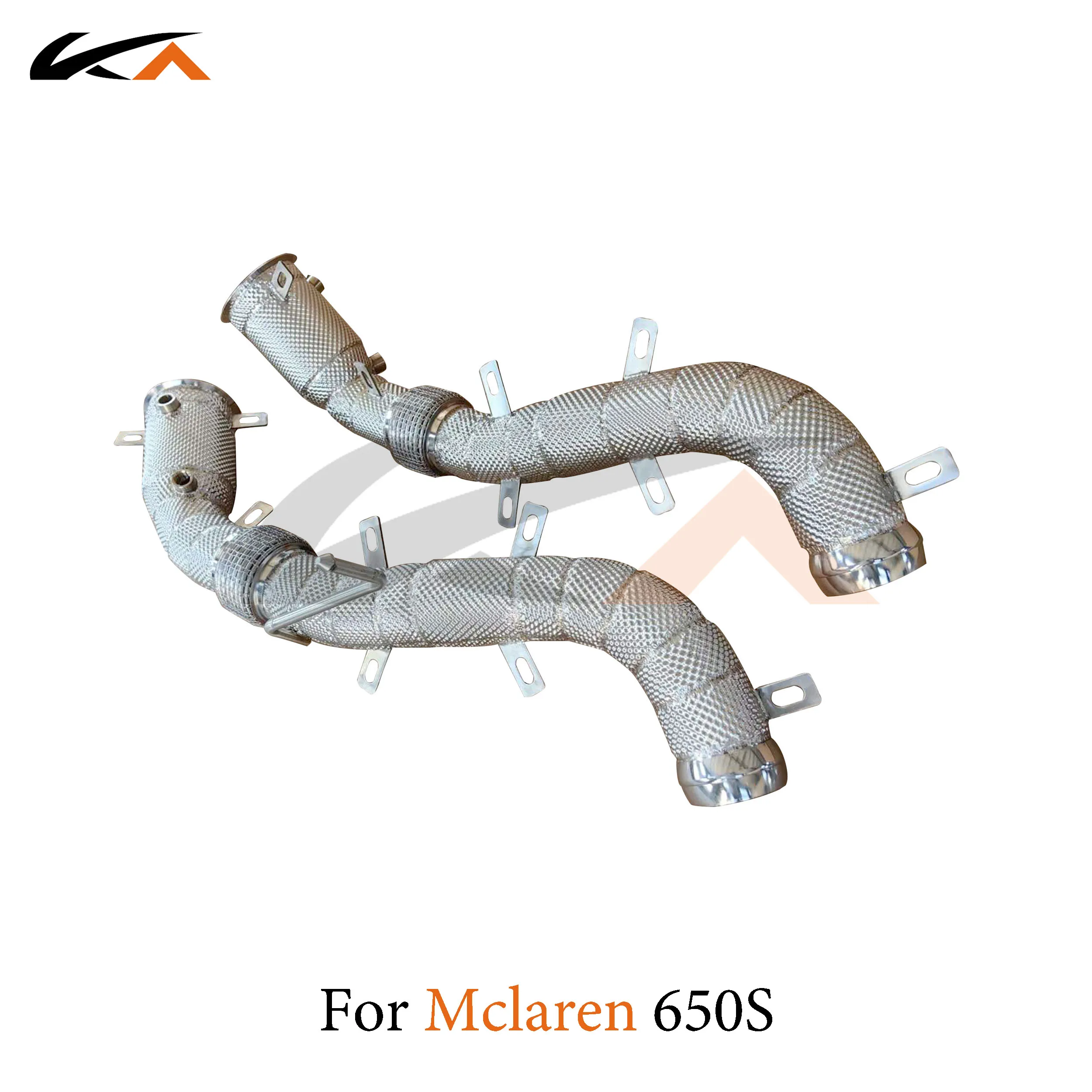 KA Tuning exhaust system header stainless downpipe for McLaren 650S axle pipe catalysis heat shield