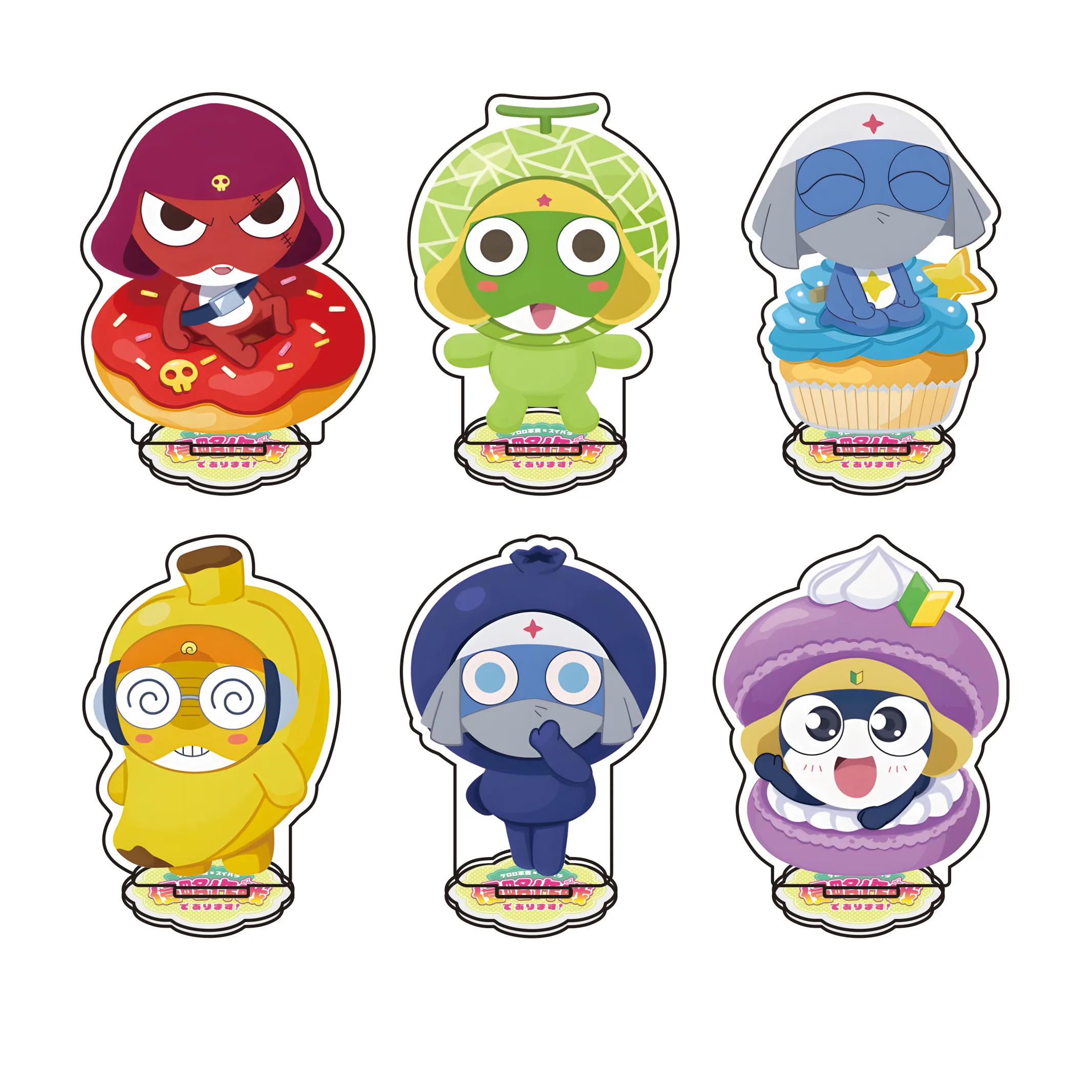 Anime Keroro Gunsou 10cm Acrylic Stand Giroro/Kururu Tabletop Decorations Accessories Decor Gifts Exquisite Products Keychain