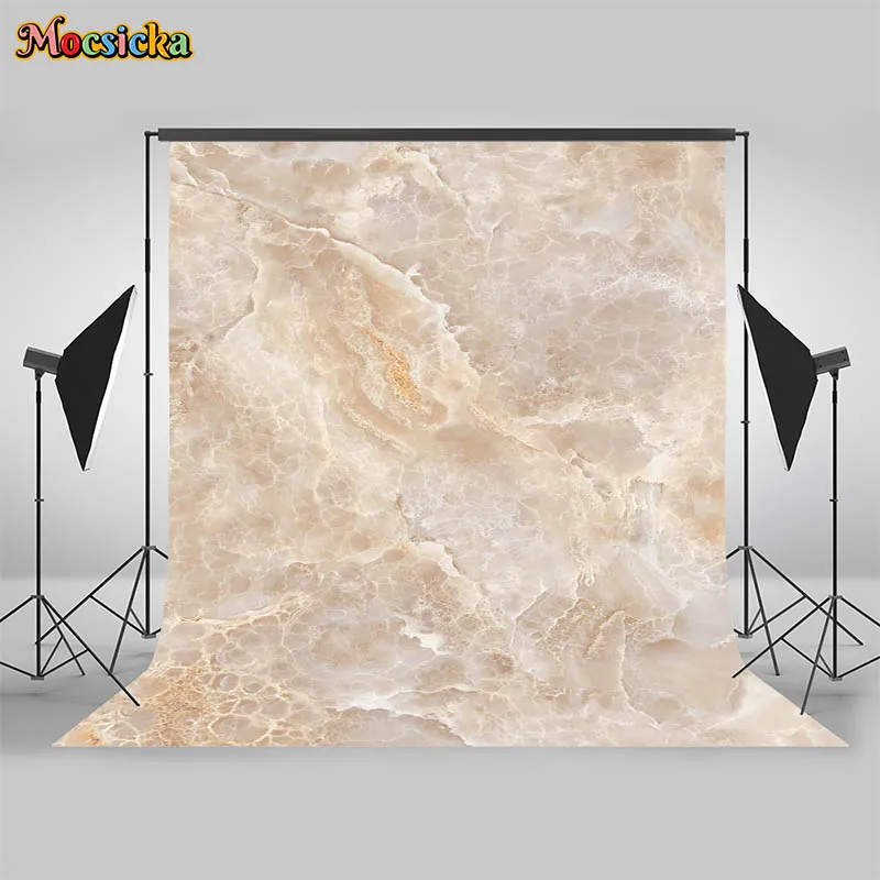 Mocsicka Marble Photography Background Reality Texture Shooting Decoration for Newborn Shower Photo Studio Banner Poster