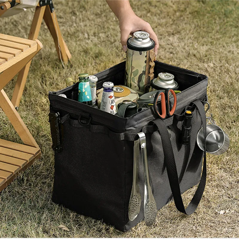 Large Capacity Foldable Storage Box, Multi-functional Storage Tool Bag, Picnic Finishing Bag, Outdoor Camping