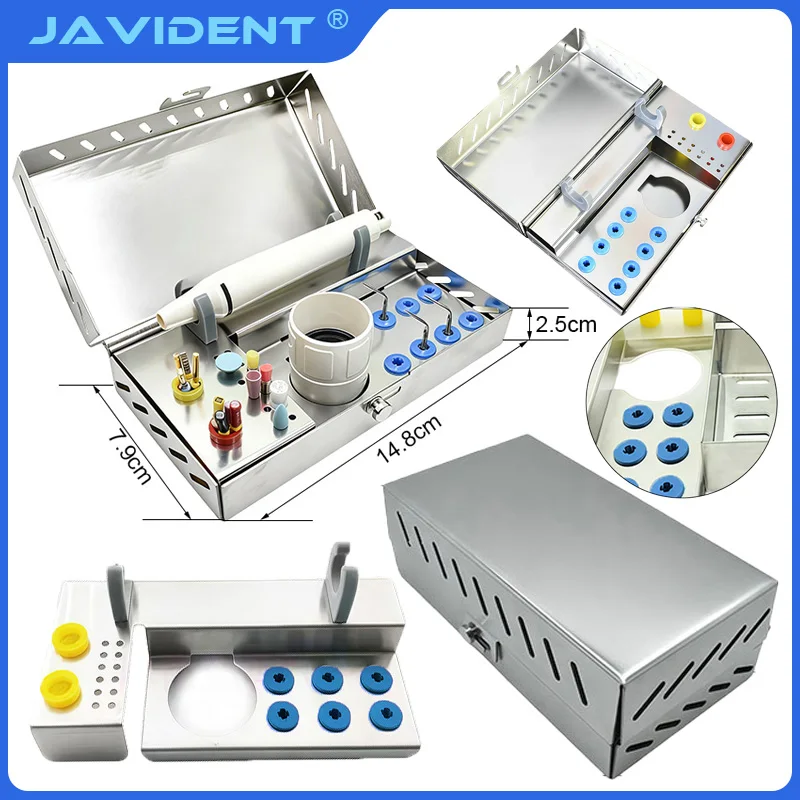 1 Set Disinfection Box for Dental Scaler Handpieces Storage Box for Polishing Cups Bur Heads and Irrigation Needles Bur Holder