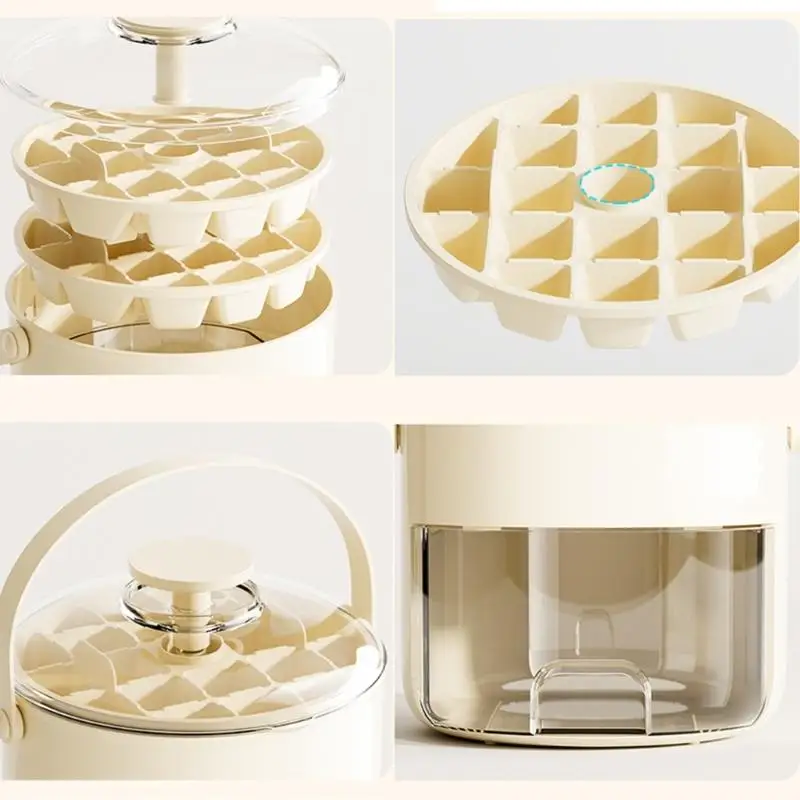 E8BD Press Styles Ice Cubes Tray Double Layer Designs Large Capacity Ice Molds for Fast Chilling of Drink and Cocktails