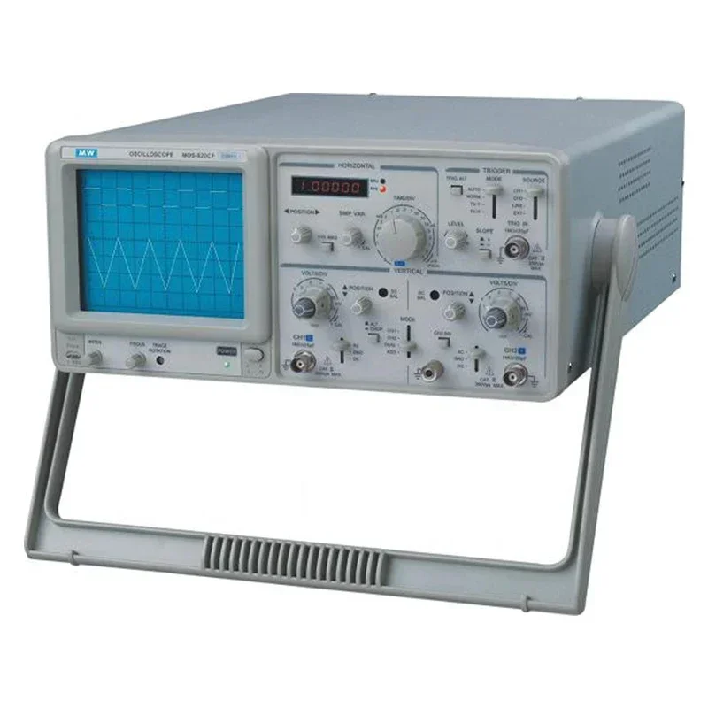 

MOS-620CF 6 Digit Frequency Counter 20MHz Analog Dual Trace oscilloscope