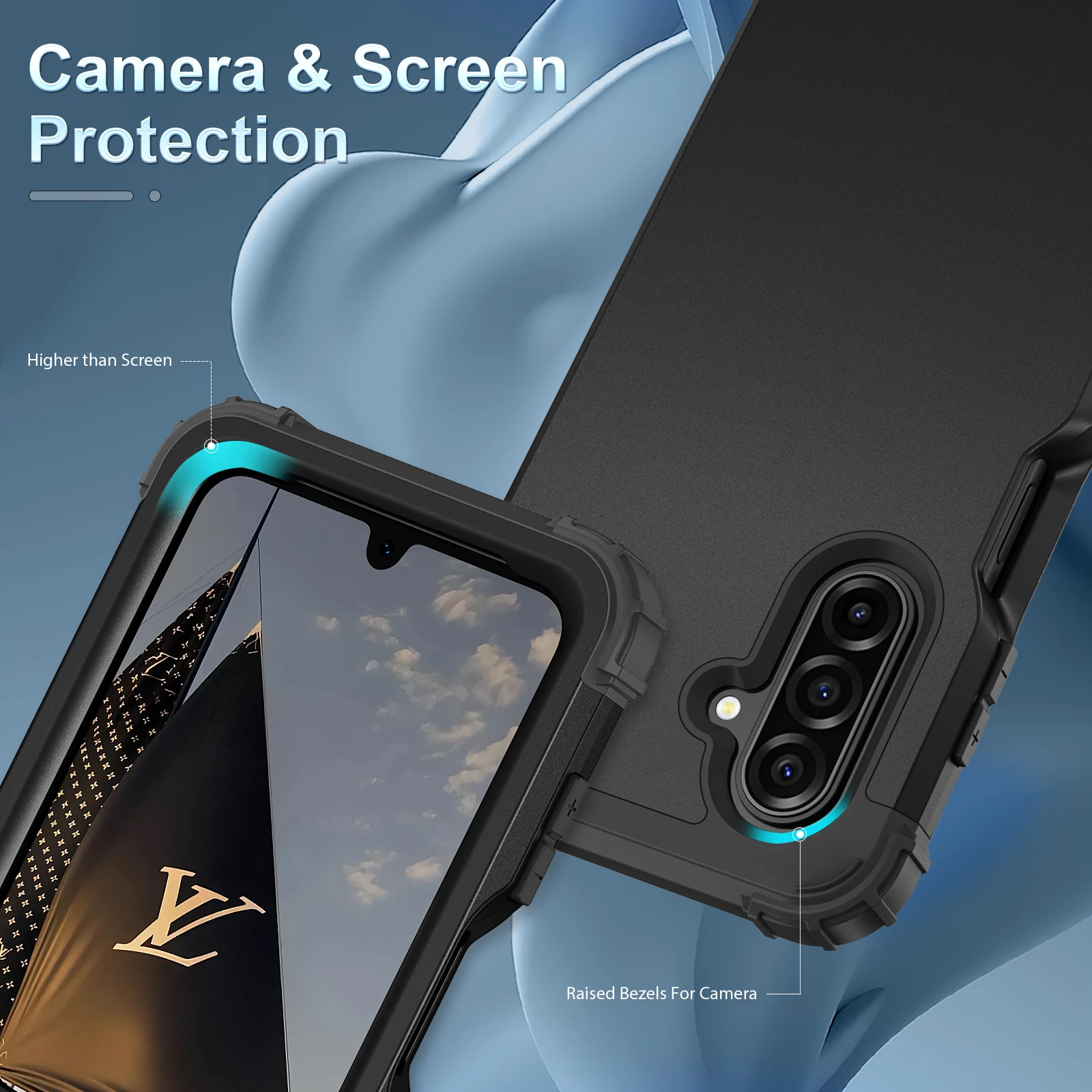 Wytrzymałe, hybrydowe, solidne etui ochronne odporne na wstrząsy i uderzenia do Samsung Galaxy A17 5G, model 2025 — zdjęcie produktu 5